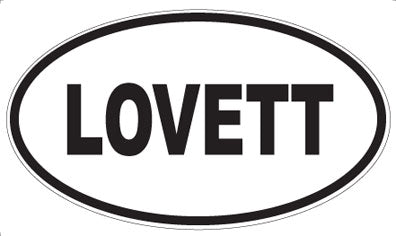 LOVETT - Oval Sticker