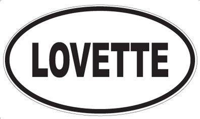 LOVETTE - Oval Sticker