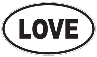 LOVE - Oval Magnet