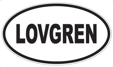 LOVGREN - Oval Sticker