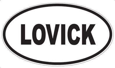 LOVICK - Oval Sticker