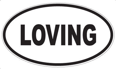 LOVING - Oval Magnet