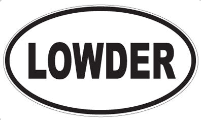 LOWDER - Oval Sticker
