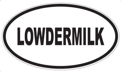 LOWDERMILK - Oval Sticker