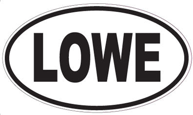 LOWE - Oval Sticker