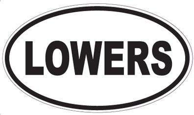 LOWERS - Oval Sticker