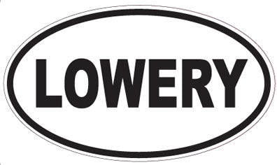 LOWERY - Oval Sticker