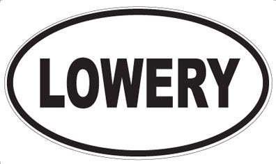 LOWERY - Oval Magnet