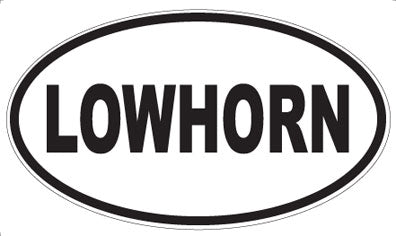LOWHORN - Oval Sticker