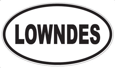 LOWNDES - Oval Magnet