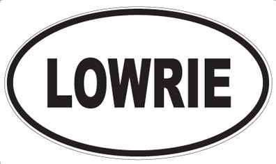 LOWRIE - Oval Sticker