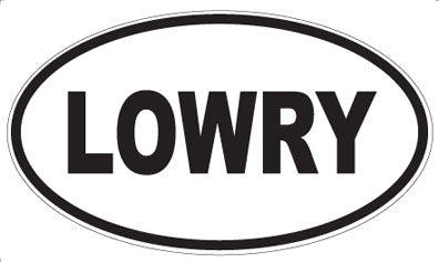 LOWRY - Oval Magnet