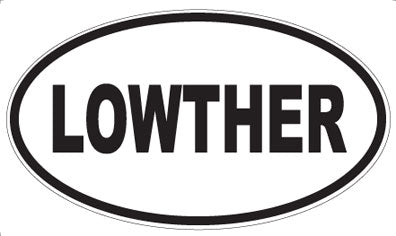 LOWTHER - Oval Sticker