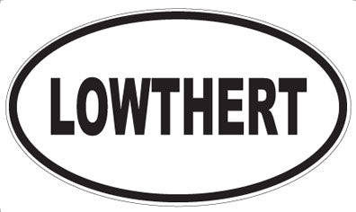 LOWTHERT - Oval Sticker