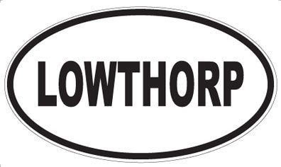 LOWTHORP - Oval Sticker
