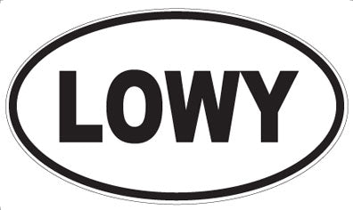 LOWY - Oval Sticker
