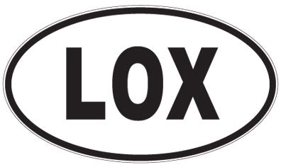 LOX - 3 Letter Initials Oval Sticker