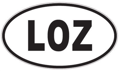 LOZ - 3 Letter Initials Oval Sticker