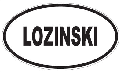 LOZINSKI - Oval Sticker