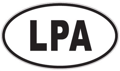 LPA - 3 Letter Initials Oval Sticker