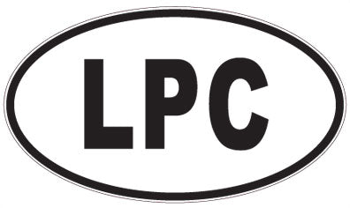 LPC - 3 Letter Initials Oval Sticker