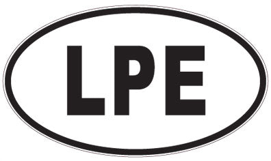 LPE - 3 Letter Initials Oval Sticker