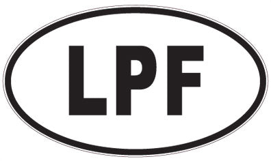 LPF - 3 Letter Initials Oval Sticker