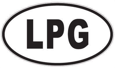 LPG - 3 Letter Initials Oval Sticker