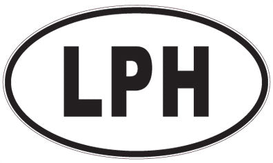 LPH - 3 Letter Initials Oval Sticker