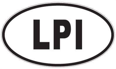 LPI - 3 Letter Initials Oval Sticker