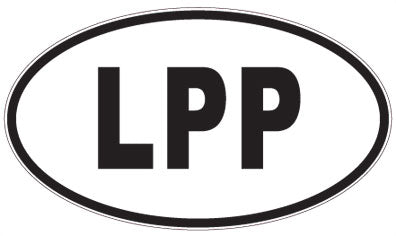 LPP - 3 Letter Initials Oval Sticker