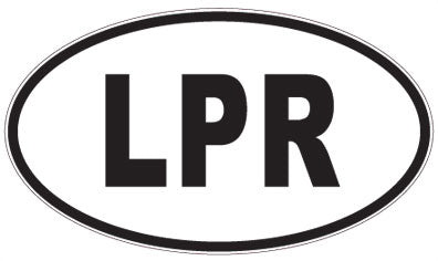 LPR - 3 Letter Initials Oval Sticker