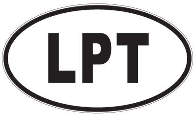 LPT - 3 Letter Initials Oval Sticker