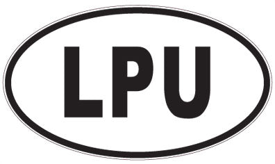 LPU - 3 Letter Initials Oval Sticker
