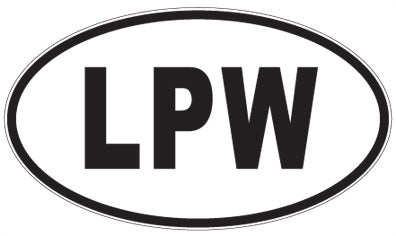 LPW - 3 Letter Initials Oval Sticker