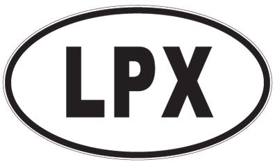 LPX - 3 Letter Initials Oval Sticker