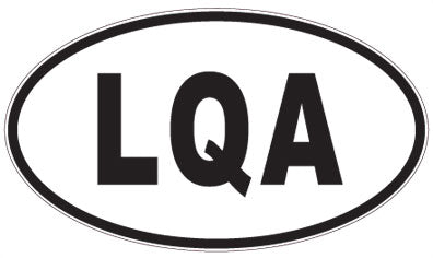 LQA - 3 Letter Initials Oval Sticker