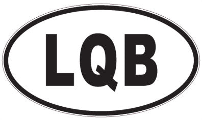 LQB - 3 Letter Initials Oval Sticker
