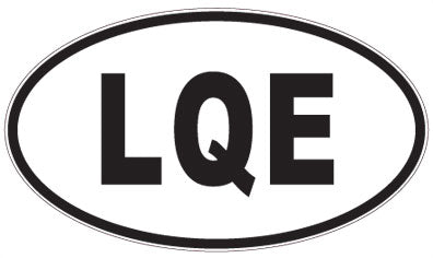 LQE - 3 Letter Initials Oval Sticker