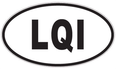LQI - 3 Letter Initials Oval Sticker