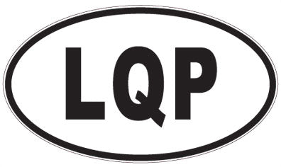 LQP - 3 Letter Initials Oval Sticker