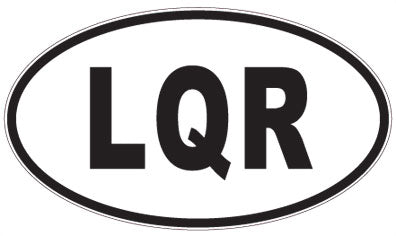 LQR - 3 Letter Initials Oval Sticker