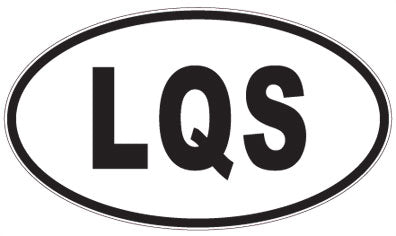LQS - 3 Letter Initials Oval Sticker