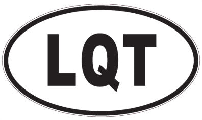 LQT - 3 Letter Initials Oval Sticker