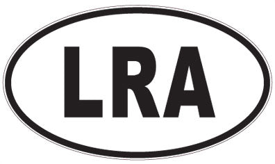 LRA - 3 Letter Initials Oval Sticker