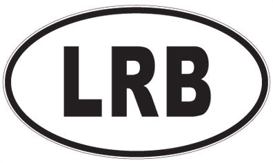 LRB - 3 Letter Initials Oval Sticker