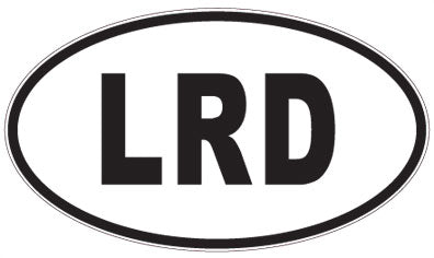 LRD - 3 Letter Initials Oval Sticker