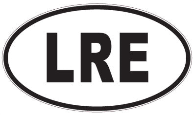 LRE - 3 Letter Initials Oval Sticker