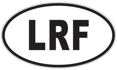 LRF - 3 Letter Initials Oval Sticker