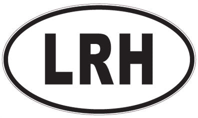 LRH - 3 Letter Initials Oval Sticker